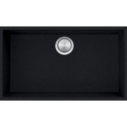Barazza Évier à encastrer à une cuve SOUL 1QSO81NS b_granite finition noire 72,5x40,5cm