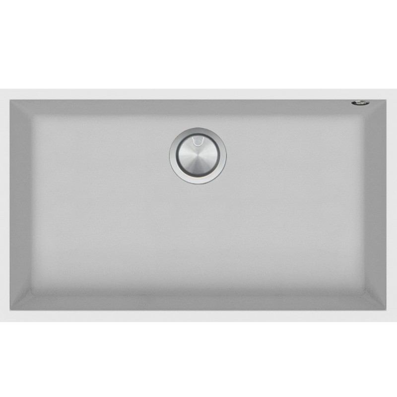  Barazza Évier à encastrer à une cuve SOUL 1QSO81BS finition blanc b_granite 72,5x40,5cm