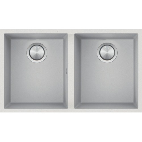 Barazza Undermount sink with two bowls SOUL 1QSO82BS b_granite white finish 72x39.5 cm