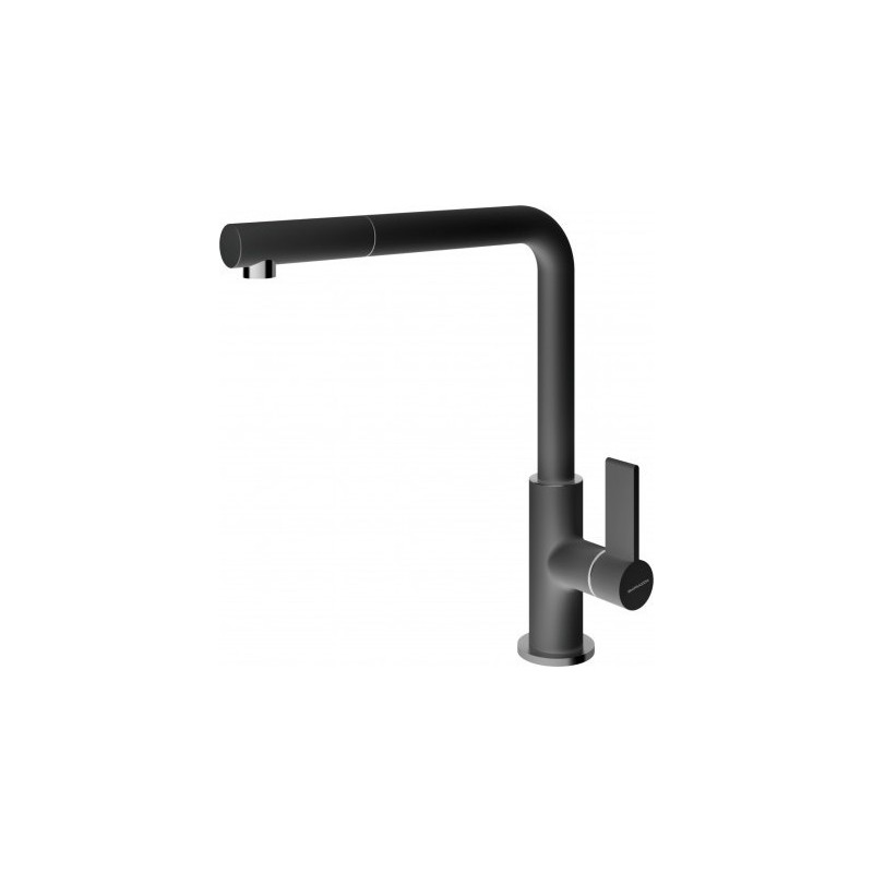  Barazza Single lever mixer with pull-out shower UNIQUE TWO SHOWER 1RUBUN2D black finish