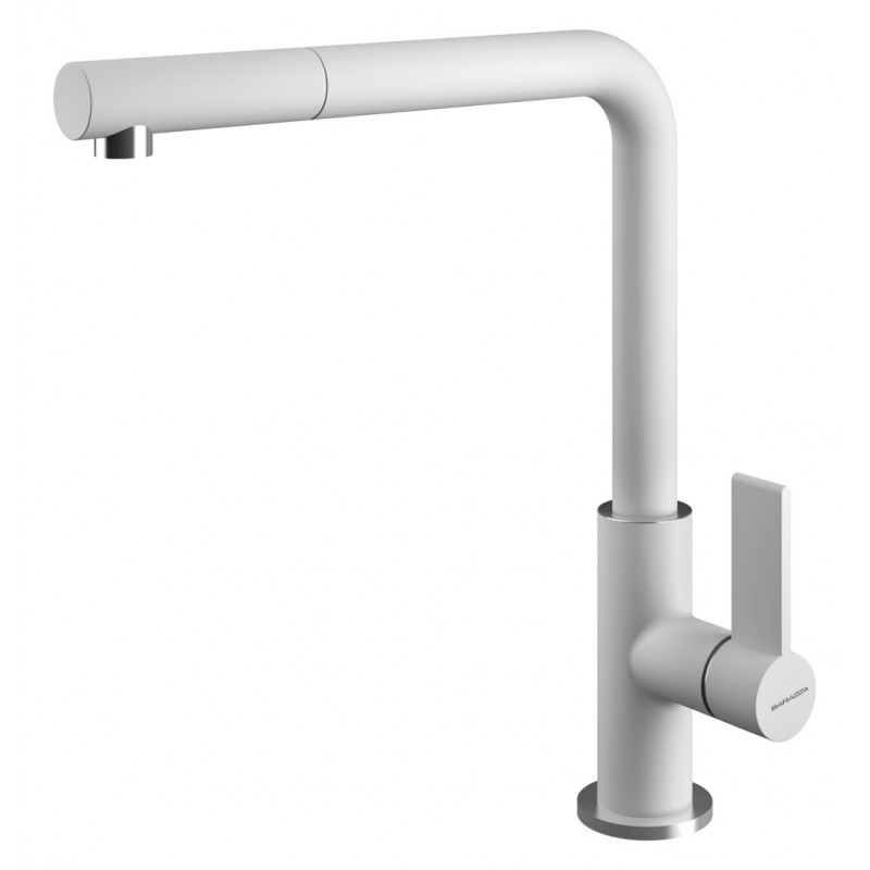  Barazza Miscelatore monocomando con doccia estraibile SOUL DOCCIA 1RUBSODB finitura bianco
