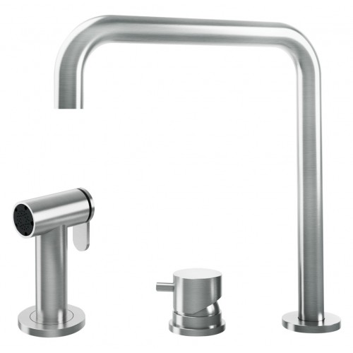 Barazza Mixer with remote control and pull-out hand shower KIT TOP 1RUBMRKT satin AISI 316 stainless steel finish