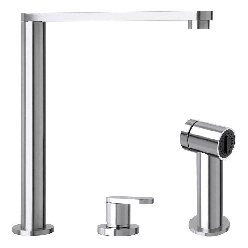  Barazza Mixer with remote control and pull-out hand shower B_FREE KIT 1RUBMBFRK satin stainless steel finish