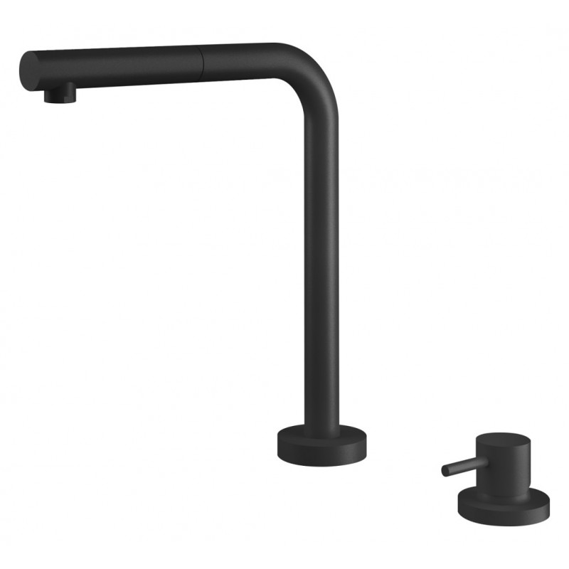  Mezclador Barazza con mando a distancia y ducha extraíble SOUL 1RUBSORN acabado negro