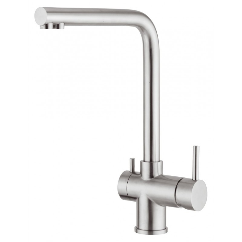  Barazza Three-way mixer GLASS 1RUBMGL satin AISI 316 finish