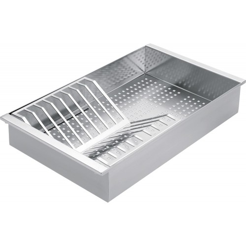 Barazza Perforated tray with removable dish drainer 1VSOF stainless steel finish 25x43x7h cm
