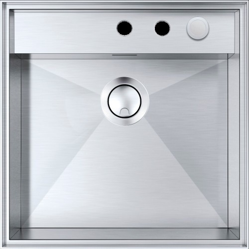 Barazza Lavello una vasca LAVELLI MIZU 1LMZ51 finitura inox satinato da 52x52 cm