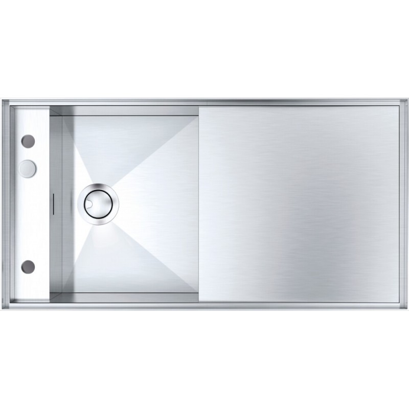  Barazza Lavello una vasca con gocciolatoio LAVELLI MIZU 1LMZ105 finitura inox satinato da 100x52 cm