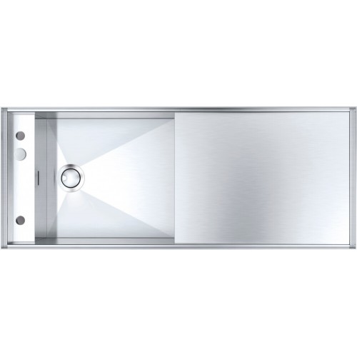 Barazza Lavello una vasca con gocciolatoio LAVELLI MIZU 1LMZ135 finitura inox satinato da 130x52 cm