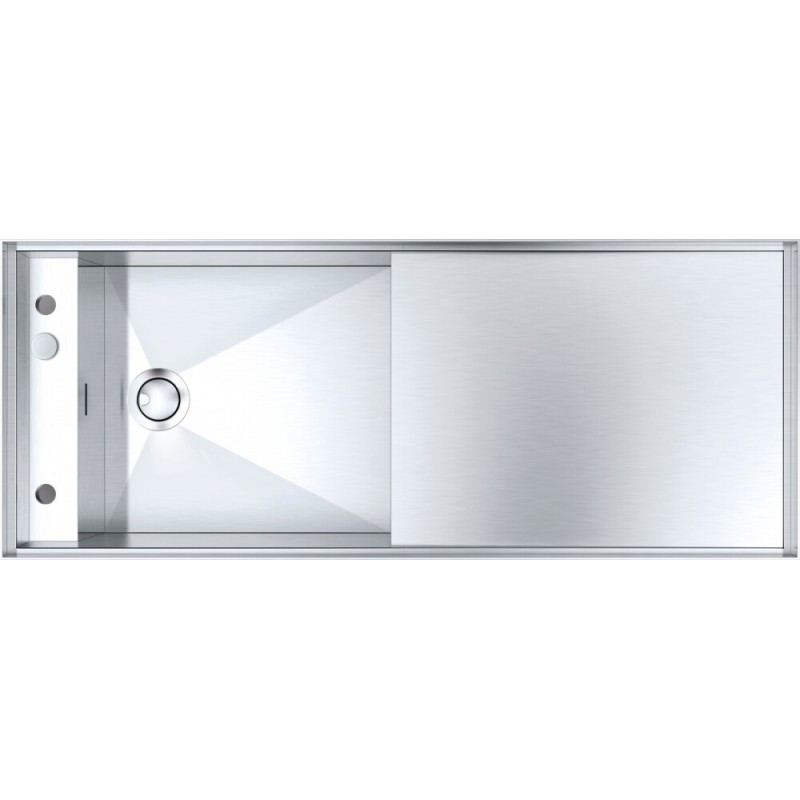  Barazza Lavello una vasca con gocciolatoio LAVELLI MIZU 1LMZ135 finitura inox satinato da 130x52 cm
