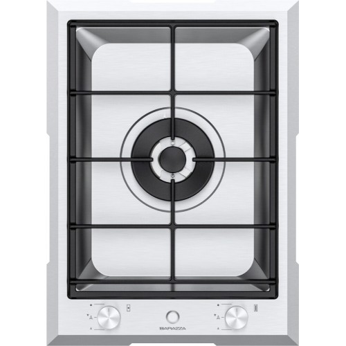 Table de cuisson à gaz Barazza Domino THALAS FREESTANDING 1PTF1 40 cm en acier inoxydable satiné finition AISI 316