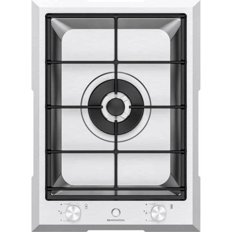  Table de cuisson à gaz Barazza Domino THALAS FREESTANDING 1PTF1 40 cm en acier inoxydable satiné finition AISI 316