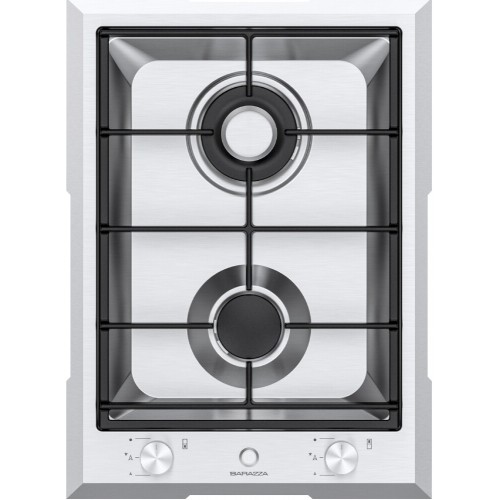 Table de cuisson à gaz Barazza Domino THALAS FREESTANDING 1PTF2 40 cm en acier inoxydable satiné finition AISI 316