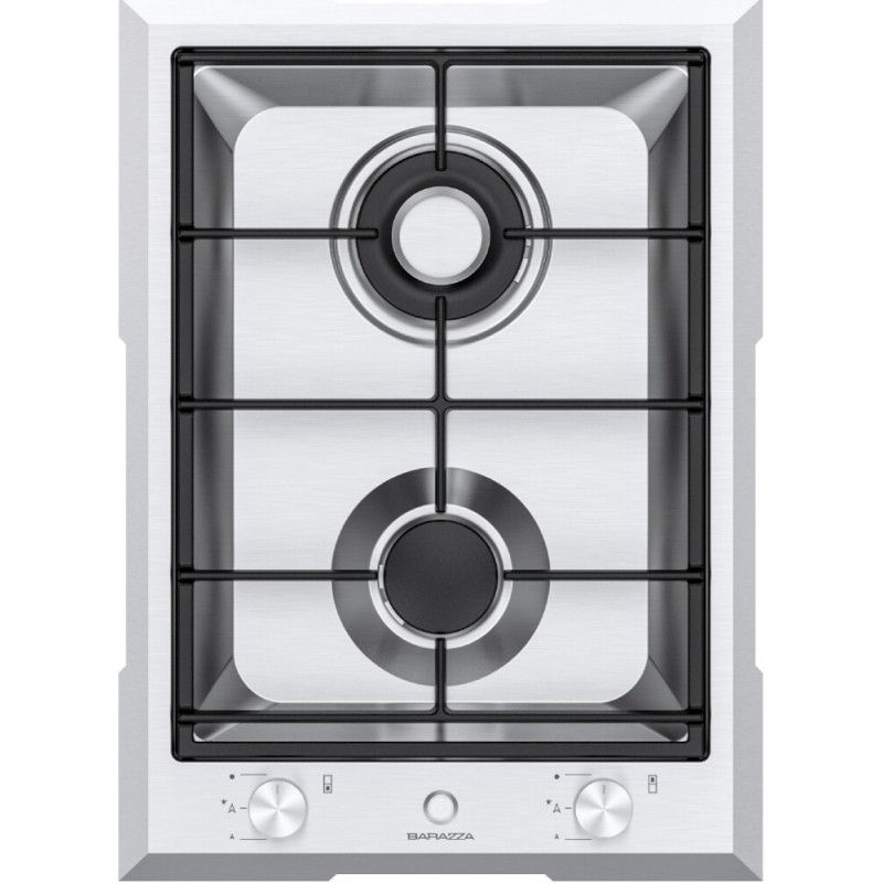  Table de cuisson à gaz Barazza Domino THALAS FREESTANDING 1PTF2 40 cm en acier inoxydable satiné finition AISI 316
