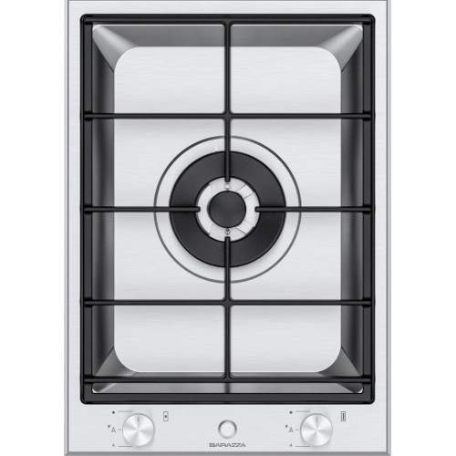 Table de cuisson à gaz Barazza Domino THALAS 1PTI1 37 cm en acier inoxydable satiné finition AISI 316