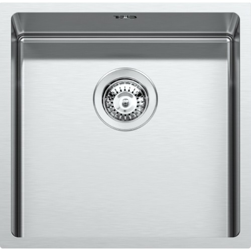 Barazza Lavello una vasca quadra R12 1QR406 finitura inox AISI 316 satinato da 40x40 cm