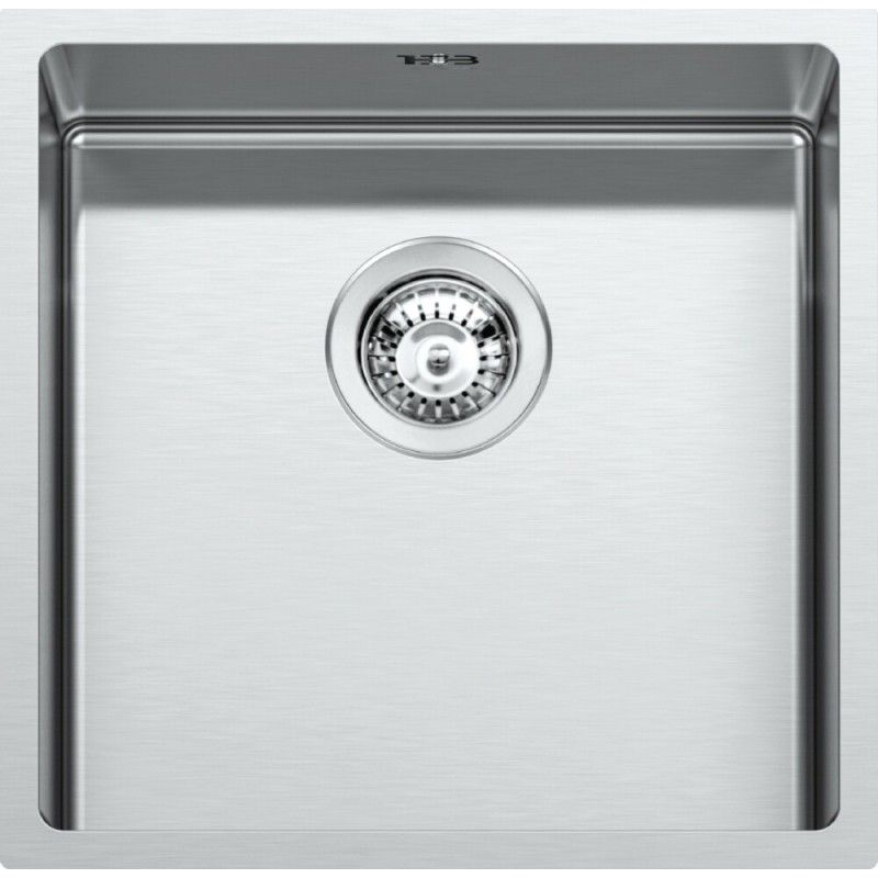  Barazza Lavello una vasca quadra R12 1QR406 finitura inox AISI 316 satinato da 40x40 cm