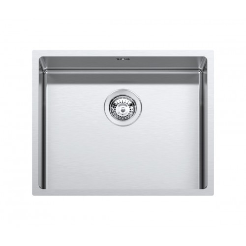 Barazza Lavello una vasca quadra R12 1QR506 finitura inox AISI 316 satinato da 50x40 cm