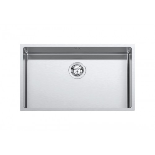 Barazza Lavello una vasca quadra R12 1QR706 finitura inox AISI 316 satinato da 70x40 cm