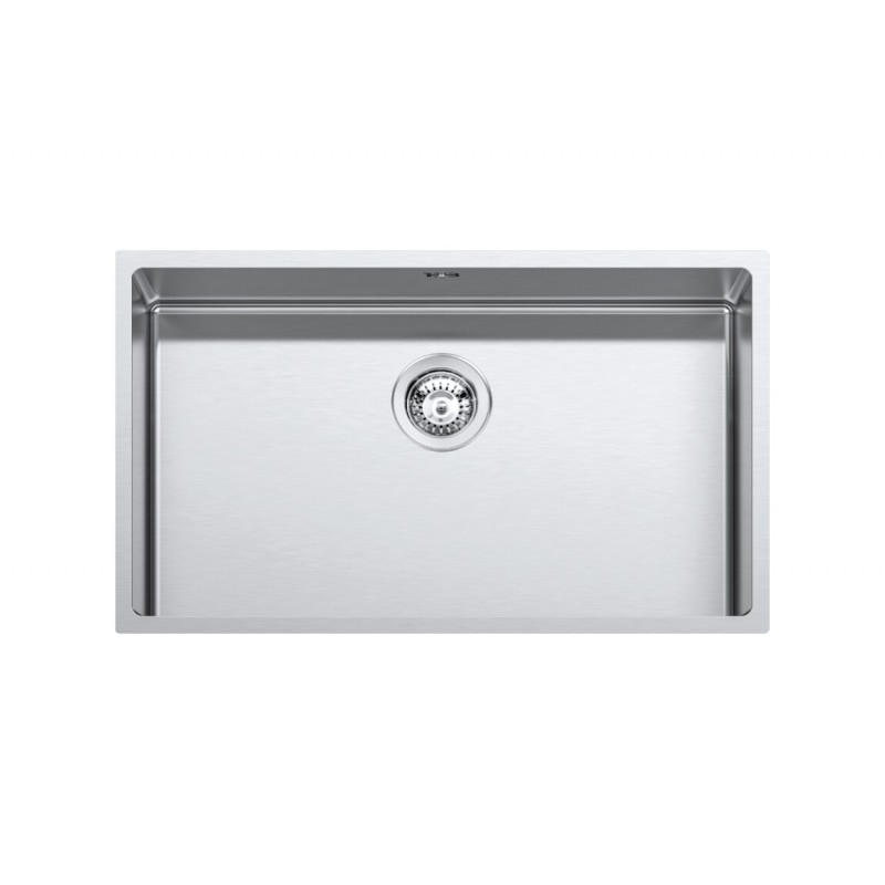  Barazza Lavello una vasca quadra R12 1QR706 finitura inox AISI 316 satinato da 70x40 cm