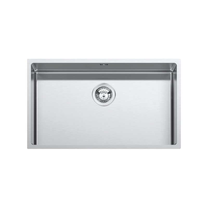  Barazza Sink with one square bowl R12 1QR706 satin stainless steel AISI 316 finish 70x40 cm
