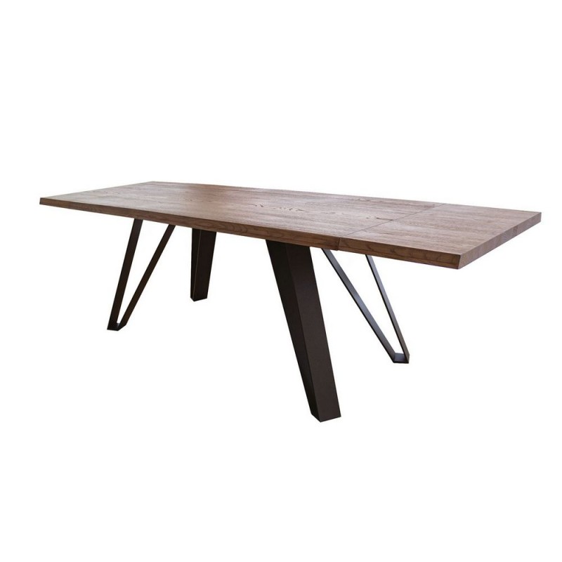  TableBello Fixed table Olso with metal frame and wooden top 180x90 cm - With 2 optional extensions