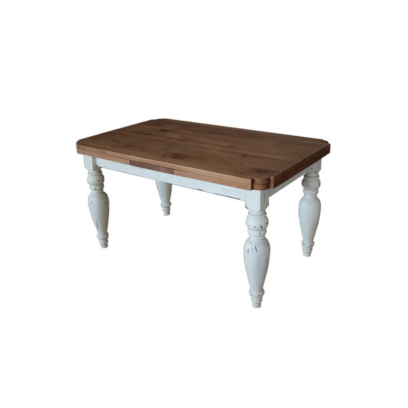  TavoloBello Tavolo allungabile Brunello con struttura in legno e piano in legno da 140x90 cm - Con 2 allunghe - VOUCHER EXTRA 19% NEL CARRELLO