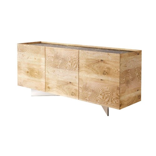 Aparador TableBello Kairos con base de cristal L.240 cm y H.78 cm - 4 puertas