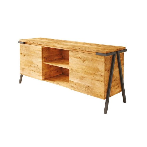 Aparador TableBello Denali con base de metal L.180 cm y H.78 cm - 2 puertas