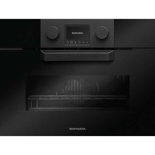 Four à micro-ondes encastrable compact Barazza ICON GLASS 1FEVGMC 60 cm finition verre noir