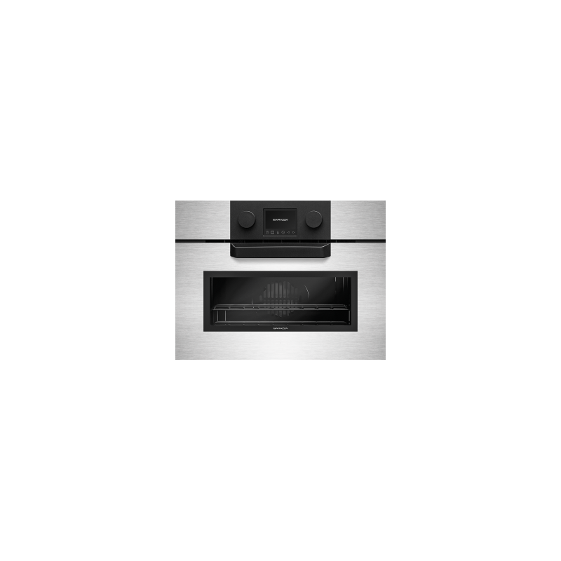  Barazza Compact built-in microwave oven ICON STEEL 1FEVSMC 60 cm satin stainless steel finish