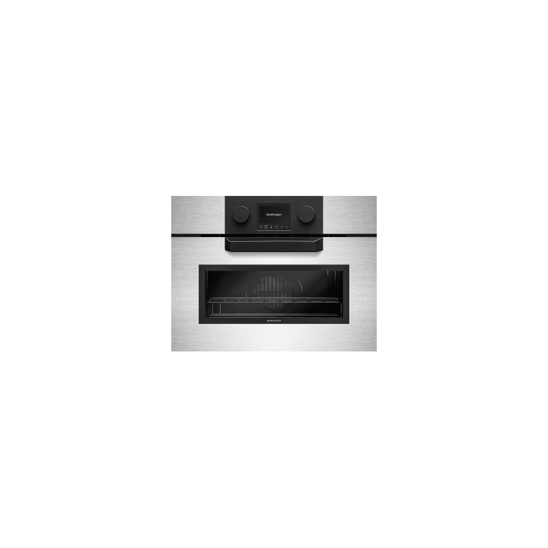 Four à micro-ondes encastrable compact Barazza ICON STEEL 1FEVSMC 60 cm finition inox satiné