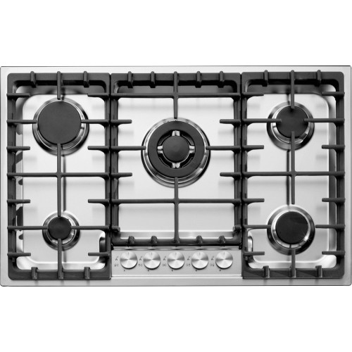 Table de cuisson gaz Barazza OFFICINA 1POF80 80 cm finition inox satiné