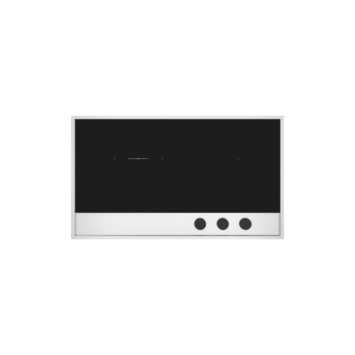 Table de cuisson à induction Barazza LAB EVOLUTION 1PLE9ID en vitrocéramique noire avec cadre en acier inoxydable de 88 cm