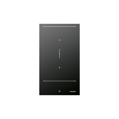 Table de cuisson à induction domino Barazza CITY 1PIDC30N en vitrocéramique noire de 29 cm