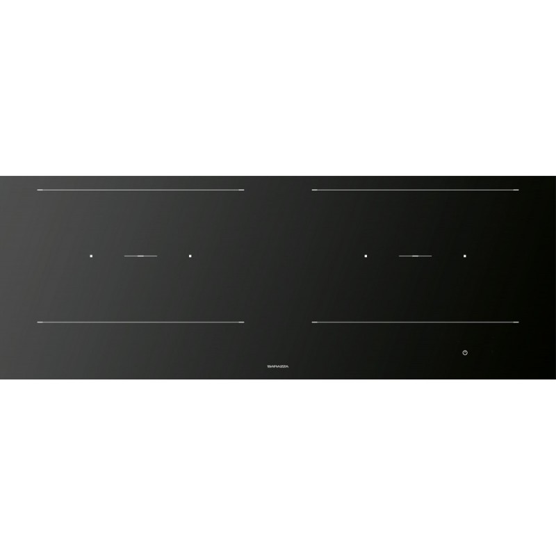 Table de cuisson à induction Barazza CITY 1PIDC120N en vitrocéramique noire de 110 cm