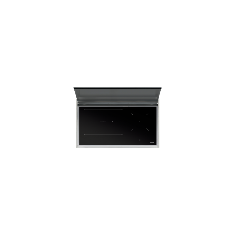 Placa de inducción Barazza LAB COVER 1PLBC9IDN de vitrocerámica negra con  marco de acero inoxidable de