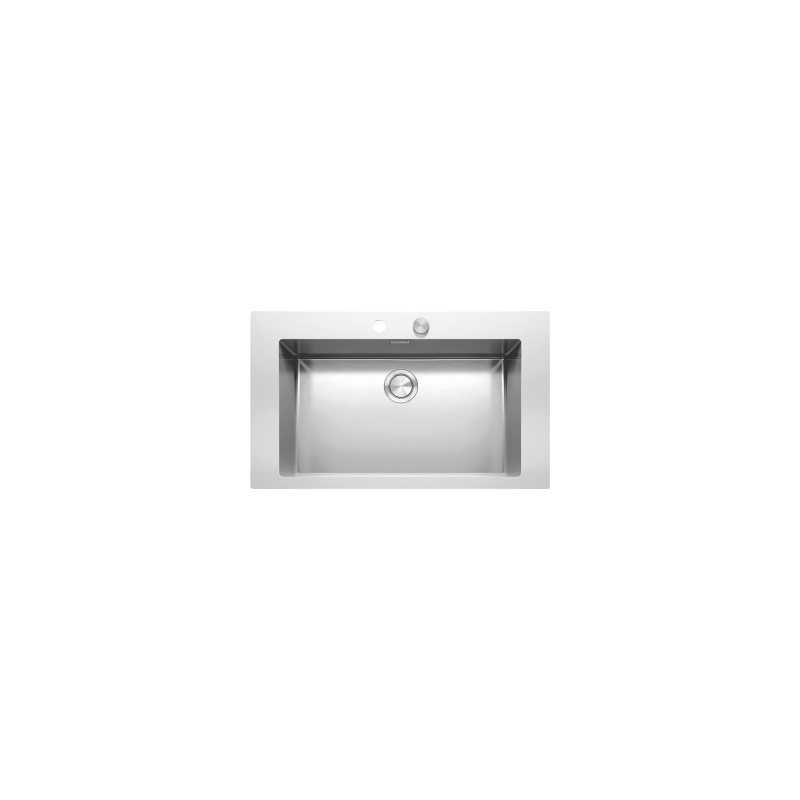  Barazza Fregadero de un seno MOOD 1LMDR91 acabado acero inoxidable satinado 86x51 cm