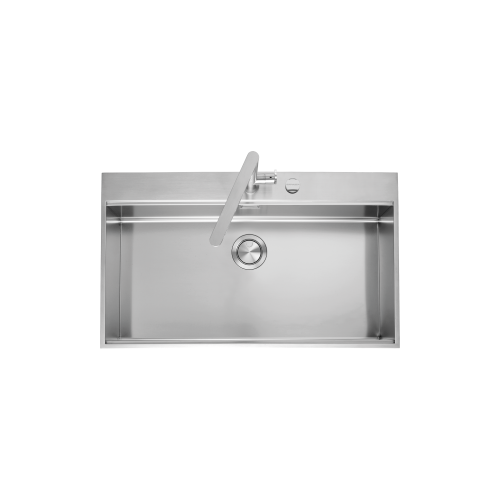 Barazza Lavello una vasca B_FREE 1LBF9 finitura inox satinato da 86x51 cm