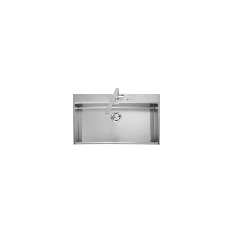  Barazza Lavello una vasca B_FREE 1LBF9 finitura inox satinato da 86x51 cm