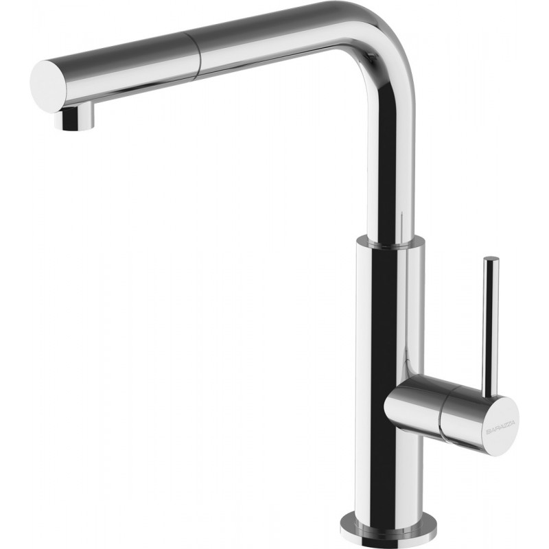  Barazza Single lever mixer with pull-out shower OFFICINA SHOWER 1RUBMOF1C chromed stainless steel finish