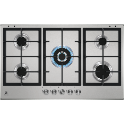Electrolux Slim Profile gas hob KGS9536SX 86 cm stainless steel finish