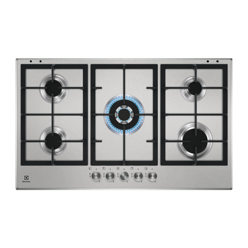  Electrolux Slim Profile gas hob KGS9536SX 86 cm stainless steel finish