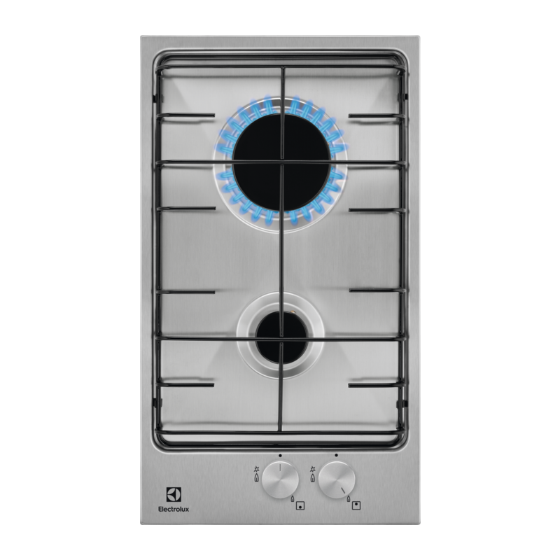  Electrolux | Plaque de cuisson à gaz Domino en acier inoxydable EGG3222N 29 cm