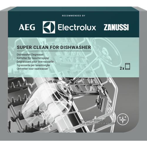 PRONTA CONSEGNA - Electrolux Sgrassante per lavastoviglie SUPER CLEAN M3DCP200 da 50 gr - 2 buste