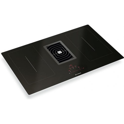 Faber Induction hob with integrated hood GALILEO SMART BK GLASS A830 340.0577.694 in black glass ceramic 83 cm