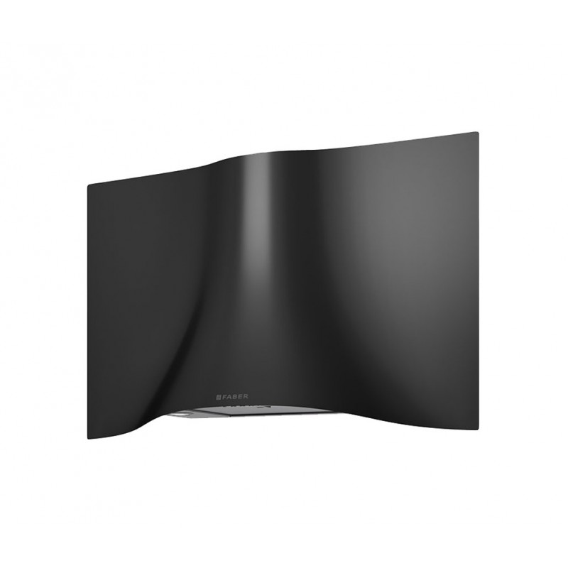  Faber Campana de pared VEIL BK A90 110.0324.954 acabado negro mate y chimenea de acero inoxidable de 90 cm