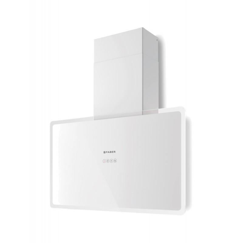 Faber Wall hood GLAM FIT 80 WH 330.0528.302 80 cm white glass finish