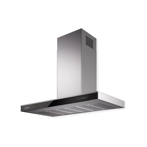 Faber Wall hood ONYX-T X / V A90 325.0541.070 stainless steel finish and 90 cm black glass