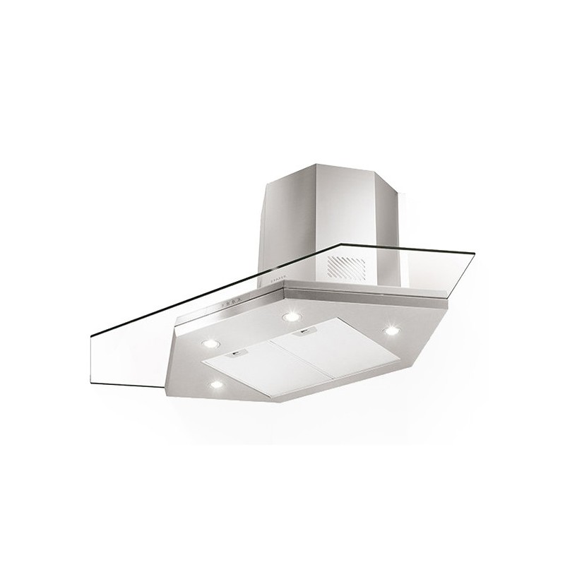  Faber Wall corner hood PREMIO CORNER / SP EV8 LED X / V A90 325.0537.824 stainless steel and glass finish 90x90 cm